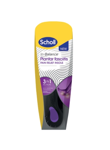 Scholl In-Balance Pain Relief Plantar Fasciitis Orthotic Insole Assorted Sizes