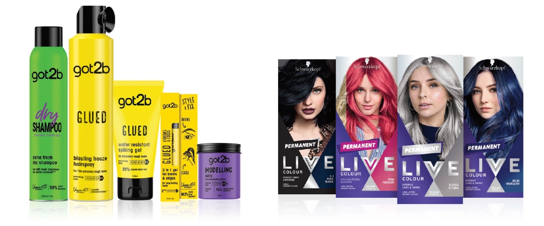 Schwarzkopf Got2b Styling Range & Live Colour Hair Colour Range