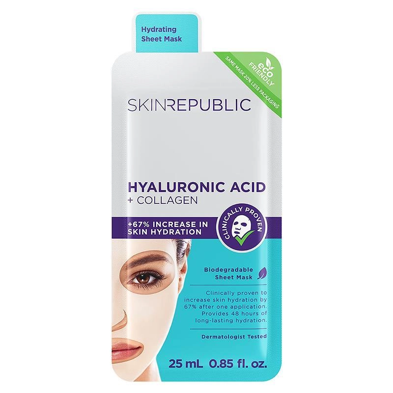 Skin Republic Hyaluronic Acid & Collagen Face Mask 25ml