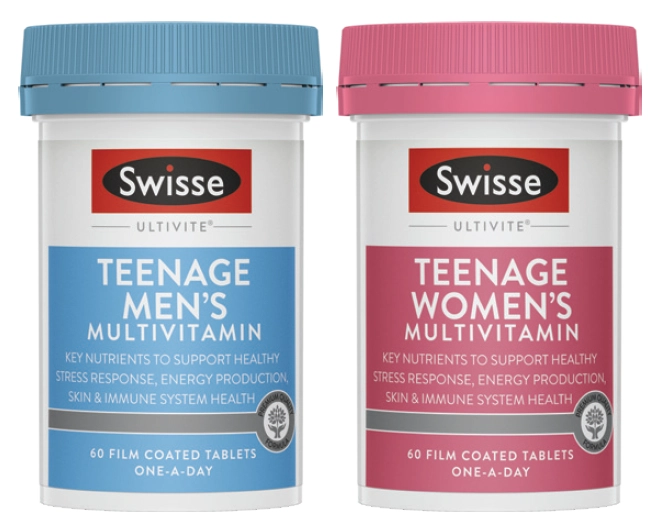 Swisse Ultivite Teenage Men’s or Women’s Multivitamin 60 Tablets