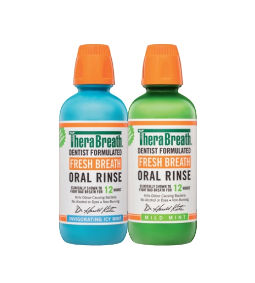 Therabreath Icy Mint or Mild Mint Oral Rinse 473ml