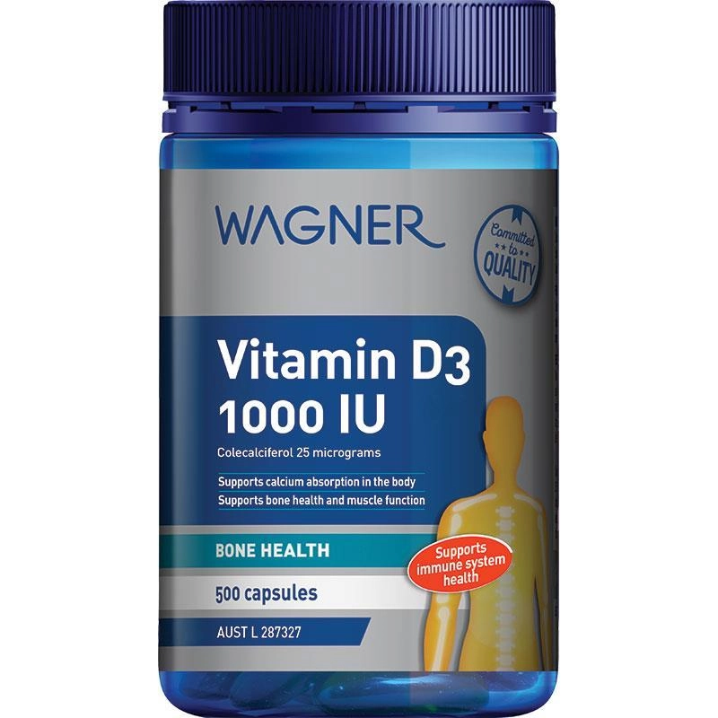 Wagner Vitamin D3 1000IU 500 Capsules