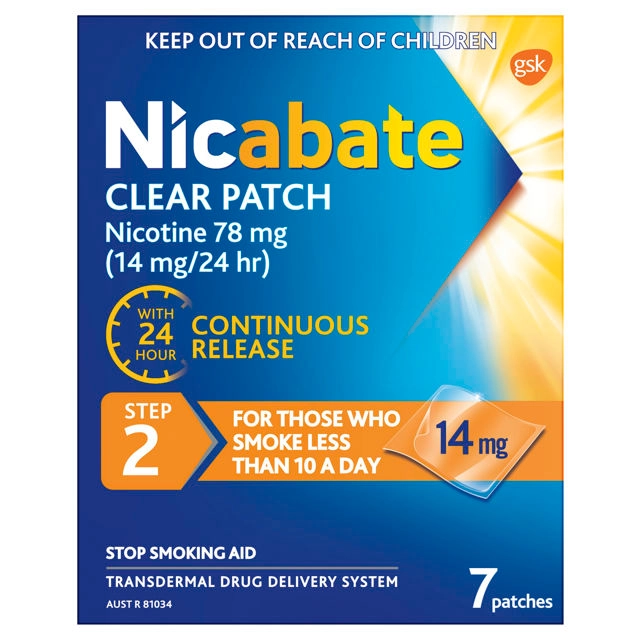 Nicabate Clear Patch 14mg Step 2 7 Patches