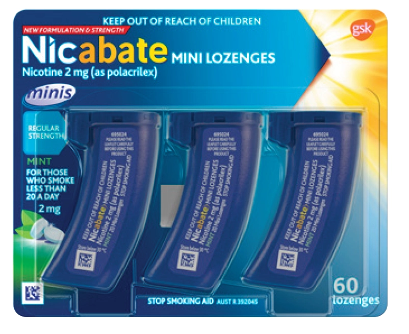 Nicabate Mini lozenges 2mg 60 Pack