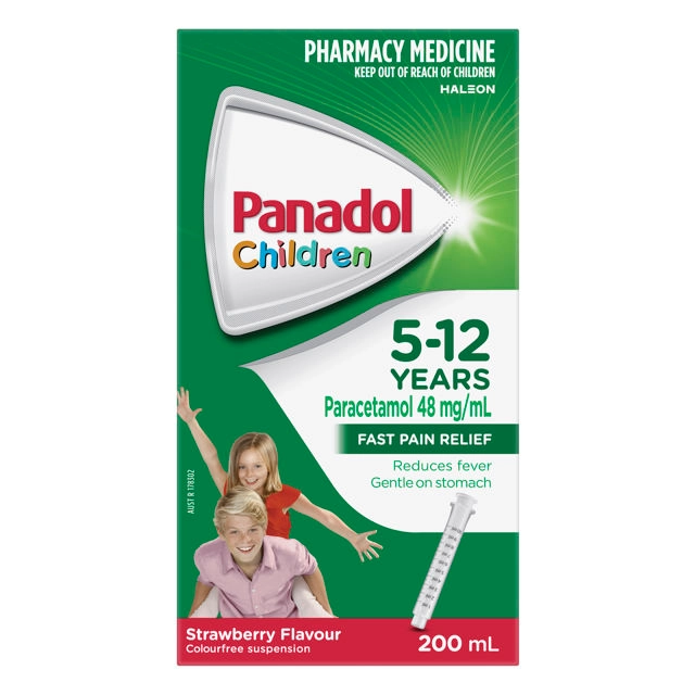 Panadol Children 5-12 Years Colourfree Strawberry Flavour 200ml