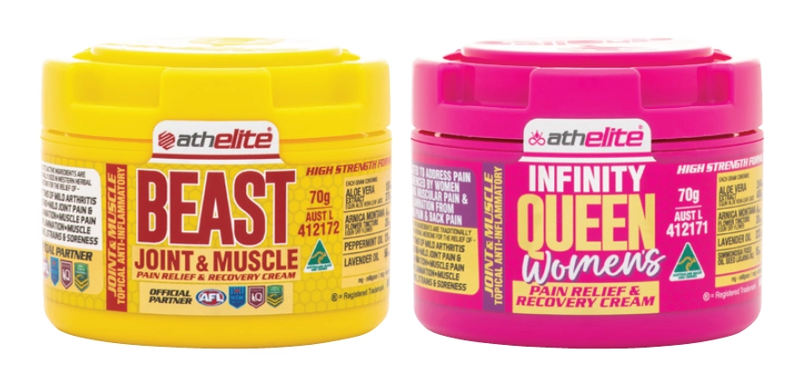 Athelite Beast Joint & Muscle Pain Relief & Recovery Cream or Infinity Queen Women’s Pain Relief & Recovery Cream 70g