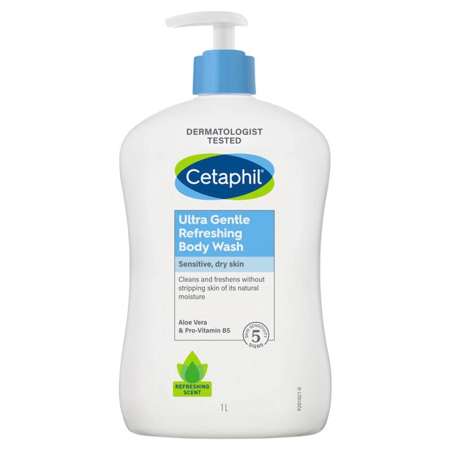 Cetaphil Ultra Gentle Body Wash Refreshing Scent 1 litre