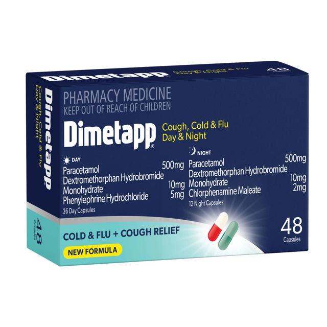 Dimetapp Cough, Cold & Flu Day & Night 48 Capsules