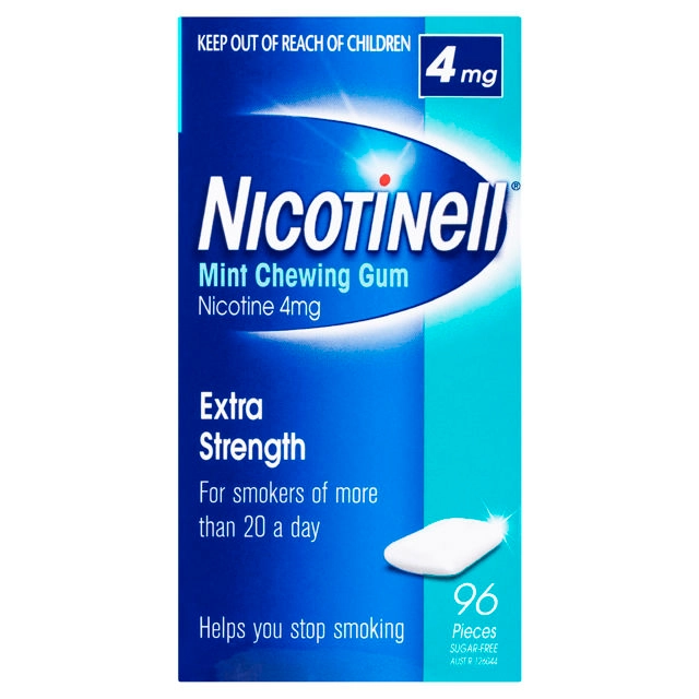 Nicotinell Mint Nicotine Chewing Gum 4mg Extra Strength 96 Pieces