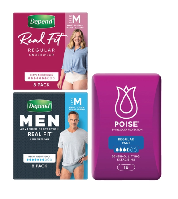 Poise & Depend Selected Range