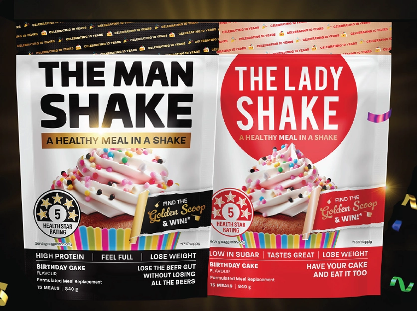 The Man Shake & The Lady Shake Birthday Cake 840g