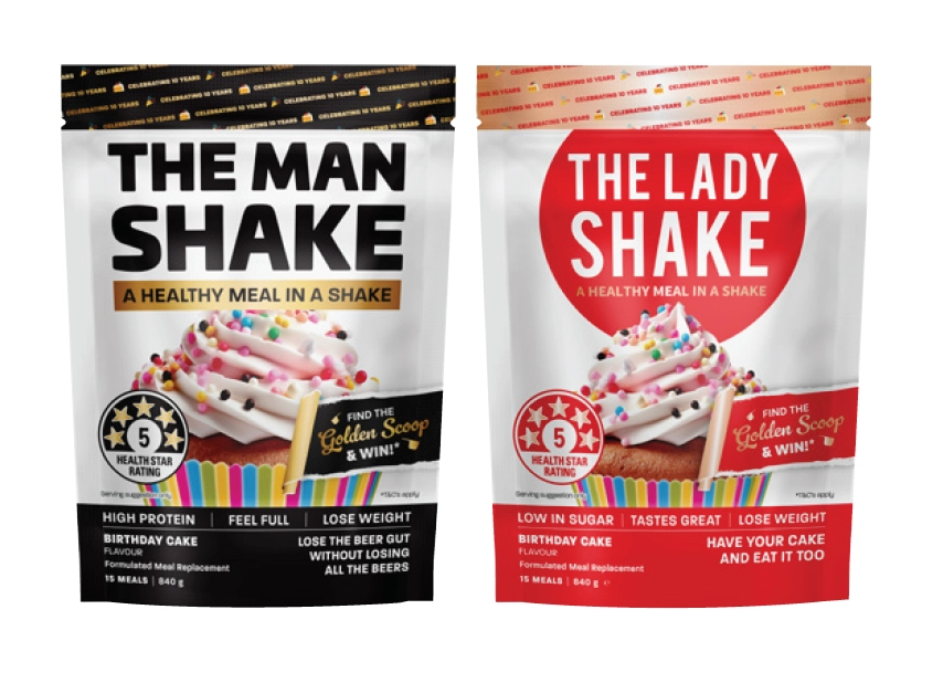 The Man Shake & The Lady Shake Birthday Cake 840g