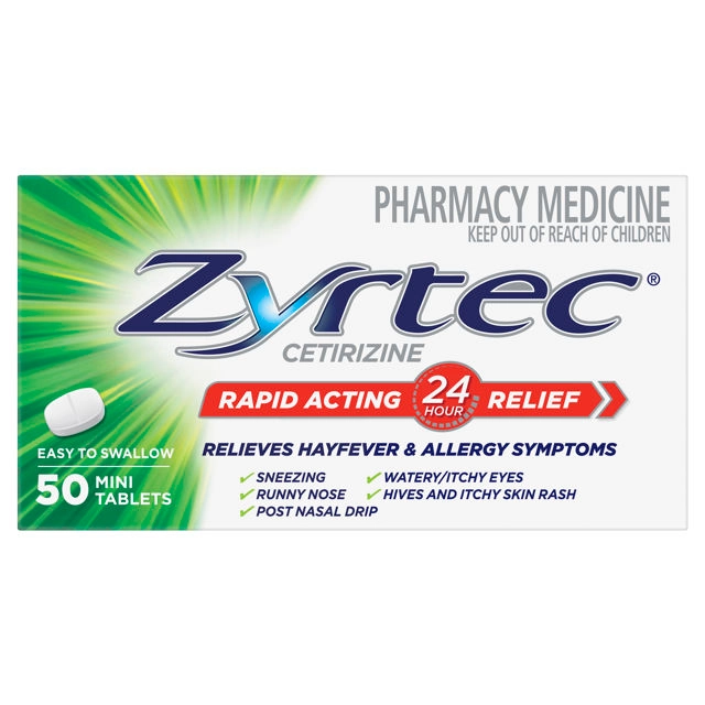 Zyrtec 10mg 50 Tablets