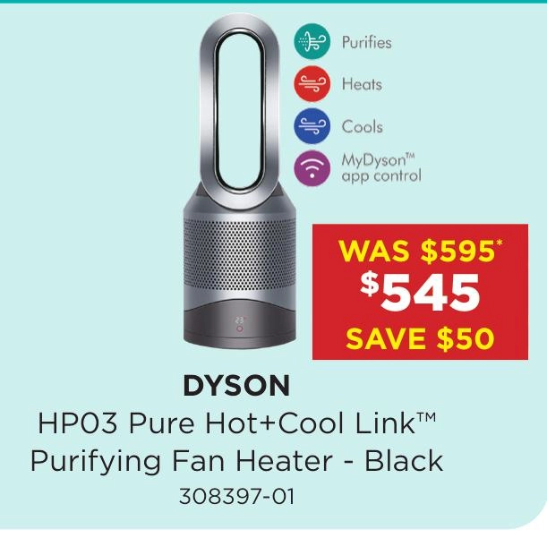 Dyson HP03 Pure Hot+Cool Link™ Purifying Fan Heater - Black