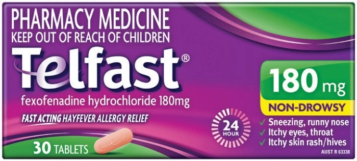 Telfast 180mg 30 Tablets