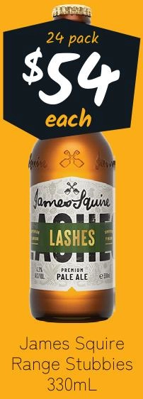 James Squire One Fifty Lashes Pale Ale Bottle 330ml 24 Pack