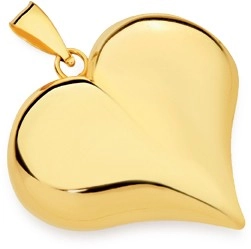 9ct Gold 20mm Puff Heart Pendant