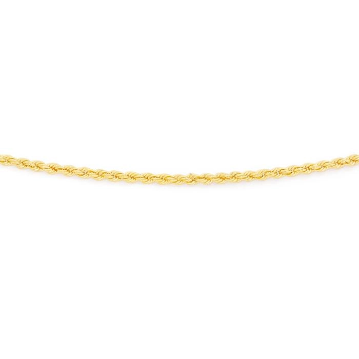 9ct Gold 45cm Hollow Rope Chain