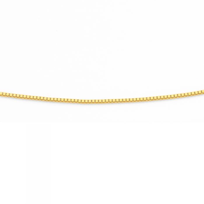 9ct Gold 45cm Solid Box Chain