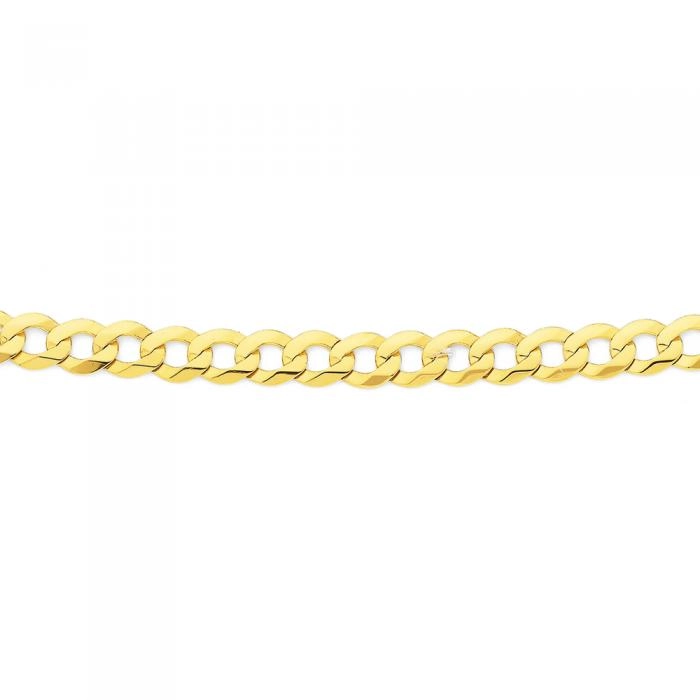 9ct Gold 55cm Solid Curb Chain