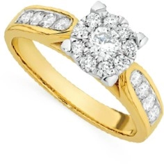 9ct Gold Diamond Cluster Ring