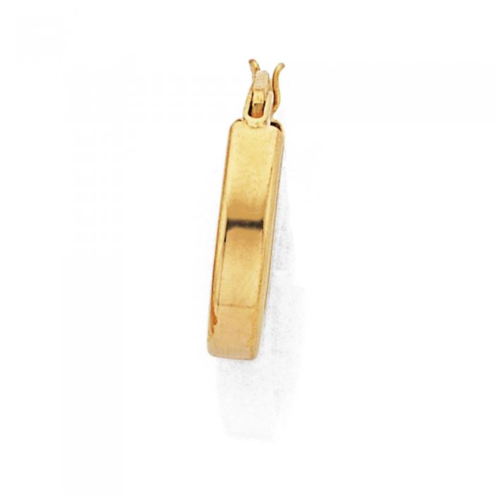 9ct Gold Square Single Hoop Gents Earring