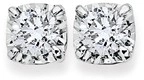 9ct White Gold Diamond Stud Earrings