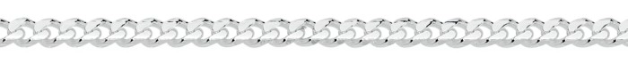 Sterling Silver 19cm Concave Dia-Cut Curb Bracelet