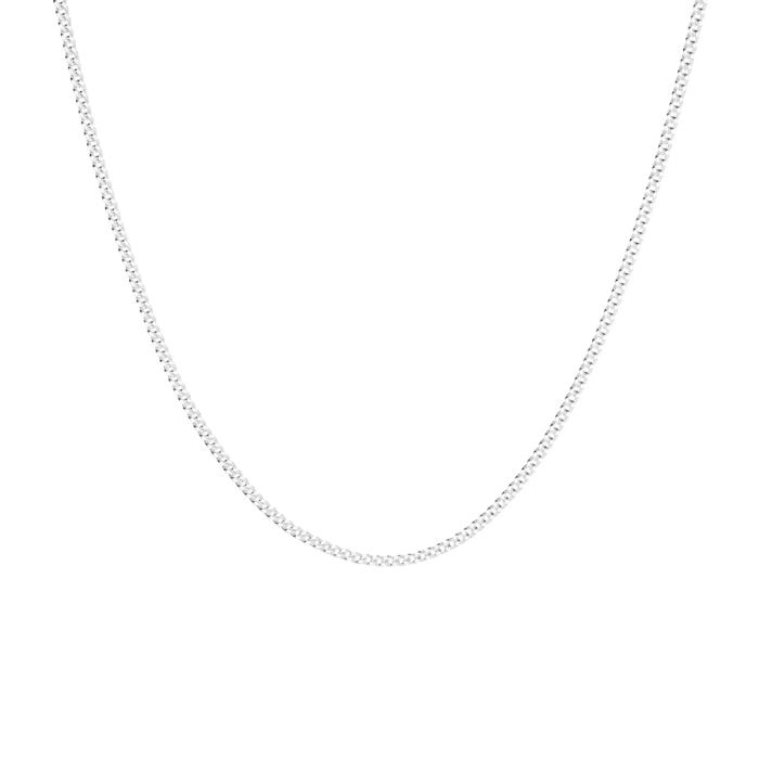 Sterling Silver 45cm Diamond-cut Curb Chain