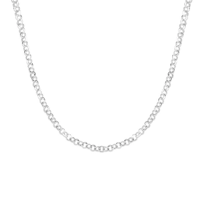 Sterling Silver 45cm Round Belcher Chain