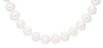 Sterling Silver 50cm 7mm Cultured Fresh Water Pearl Necklace