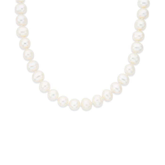 Sterling Silver Cultured Freshwater Pearl Necklet