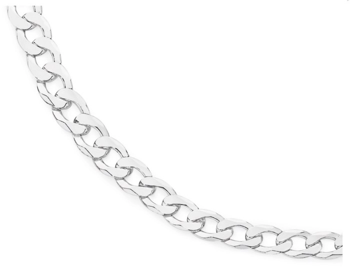 Sterling Sterling Silver 55cm Curb Gents Chain