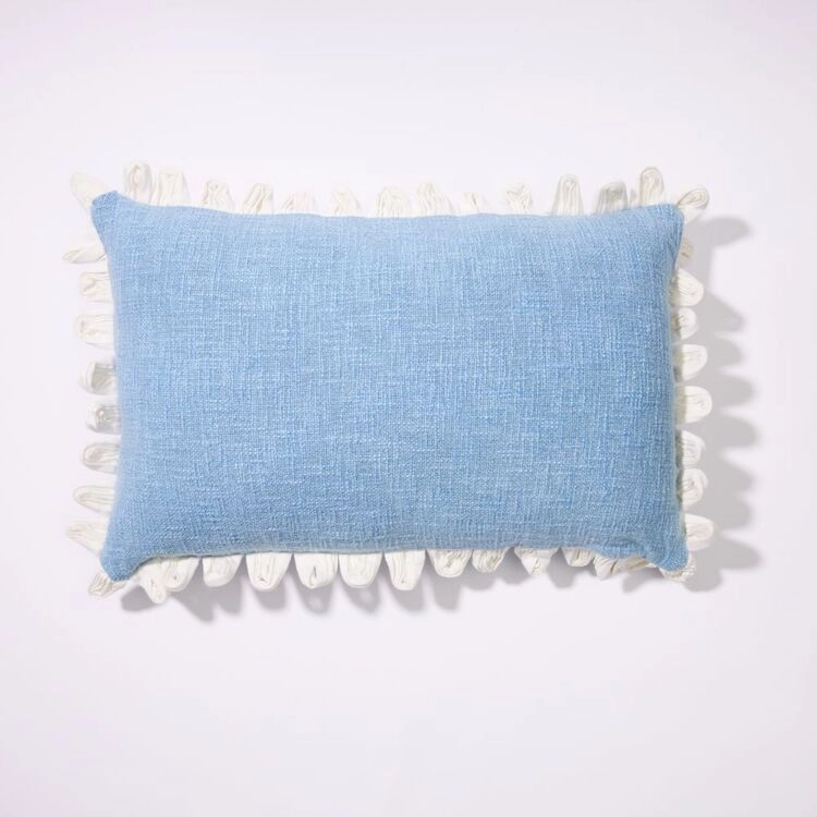 Chyka Home Bellina Cotton Cushion Blue 40 x 60 cm