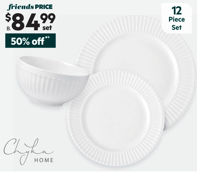 Chyka Home Sunday 12 Piece Dinner Set