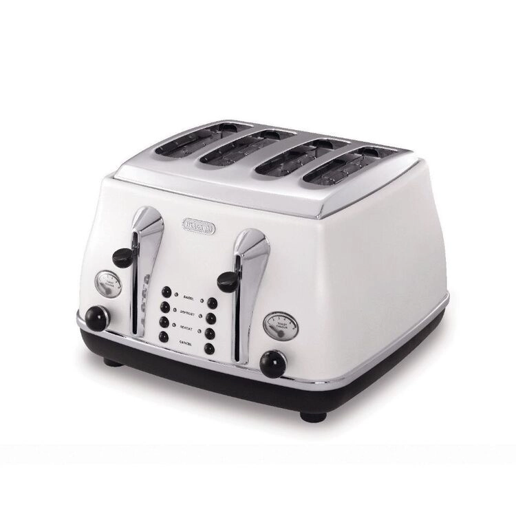 De'Longhi Icona 4 Slice Toaster White CTO4003W