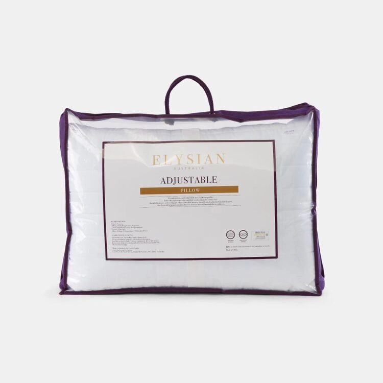 Elysian Adjustable Pillow White 65 x 45 cm