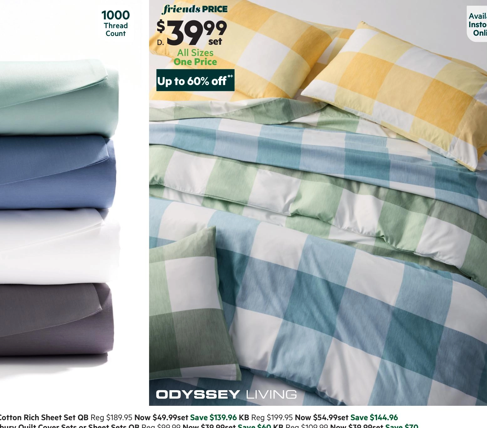 Odyssey Living Salisbury Washed Microfibre Sheet Set Blue