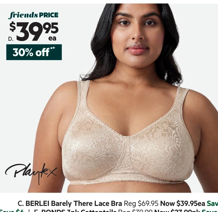 Playtex Women's Ultimate Lift and Support Wirefree Bra Nude