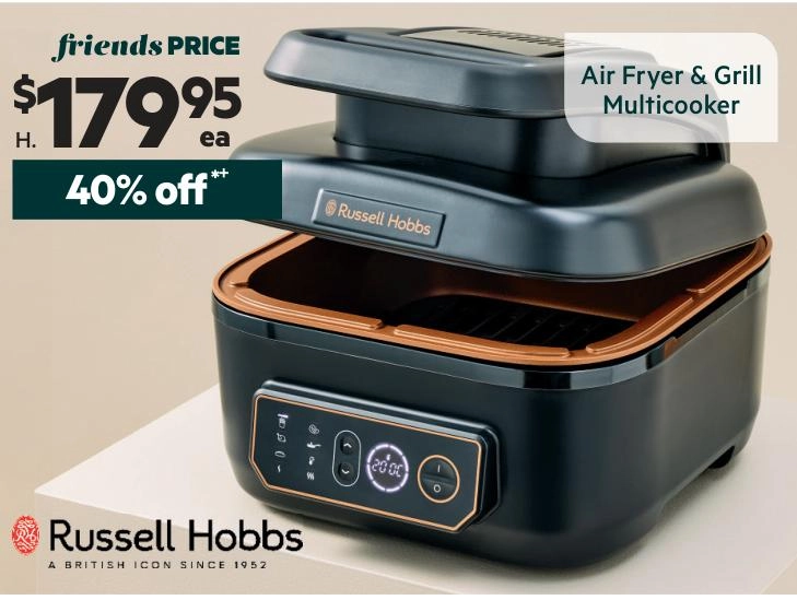 Russell Hobbs Satisfry Air Fry & Grill Multicooker RHMCAF40