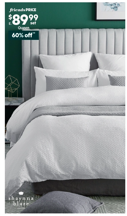 Shaynna Blaze Richmond Cotton Jacquard Quilt Cover Set