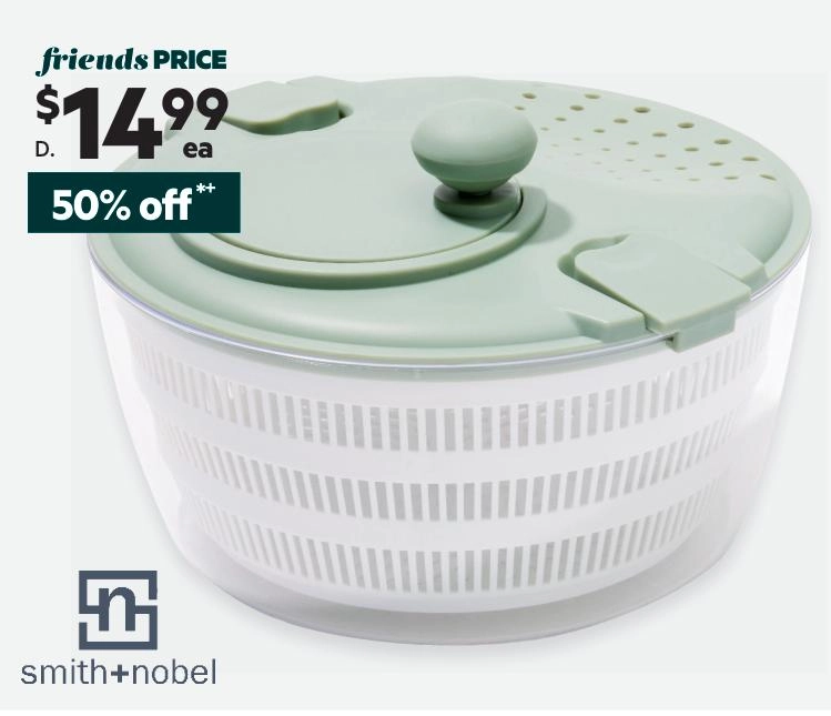 Smith + Nobel Colour Kitchen 25 x 16 cm Salad Spinner Green