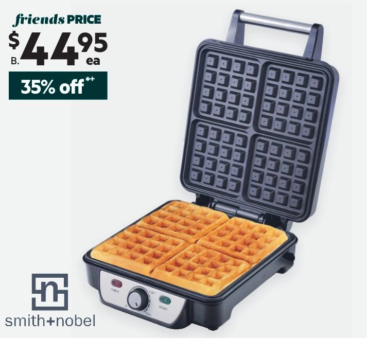 Smith + Nobel Retro Waffle Maker SNWM17