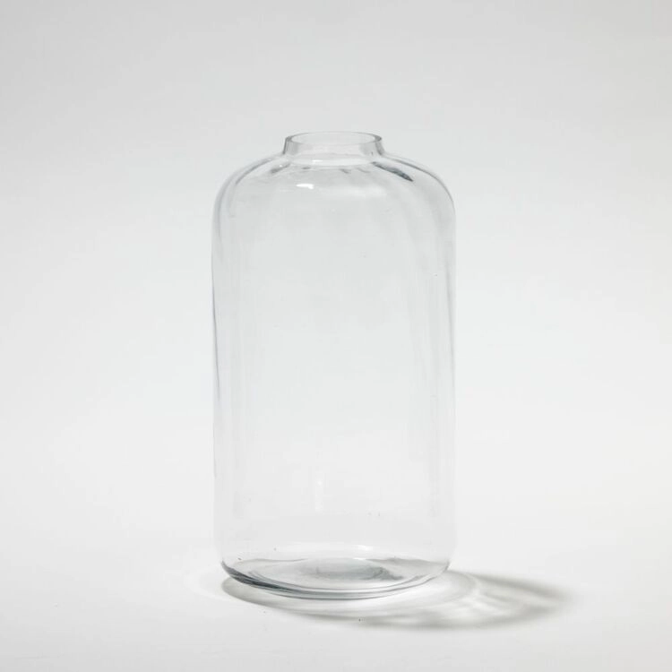 Soren 24 cm Narrow Neck Glass Vase Clear