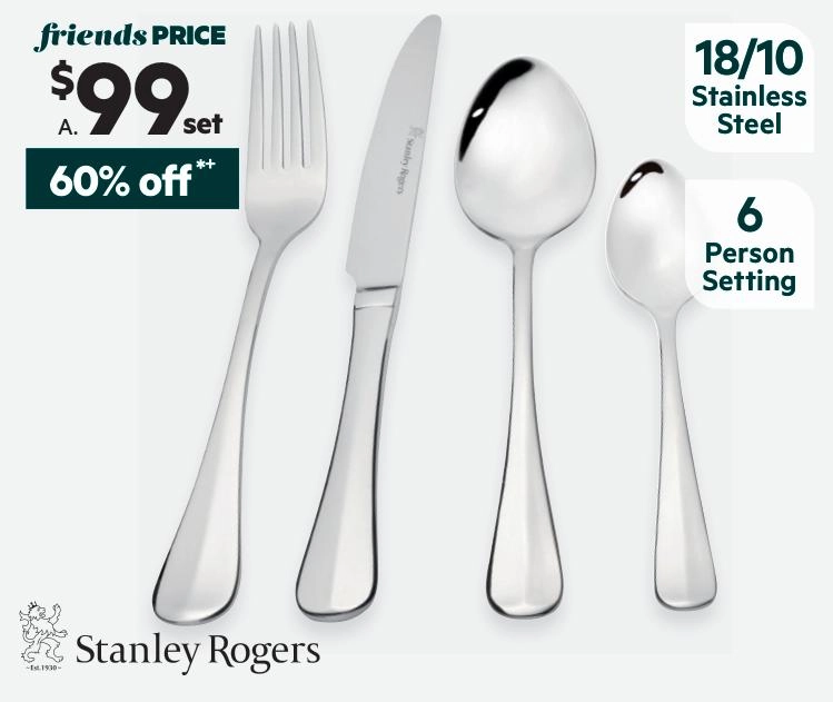 Stanley Rogers Baguette 24-Piece Cutlery Set