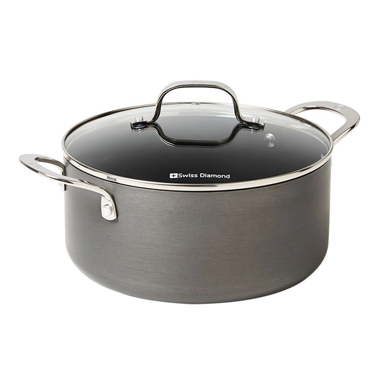 Swiss Diamond 24 cm Hard Anodised Casserole Pot