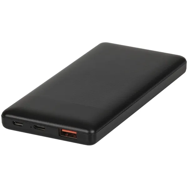 Powertech 10,000mAh Power Bank with USB-C and USB-A Ports in Black