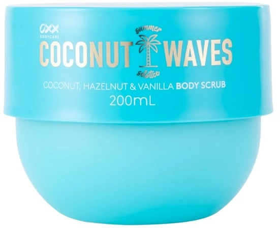 OXX Bodycare Coconut Waves Summer Solstice Body Scrub 200ml - Coconut, Hazelnut and Vanilla