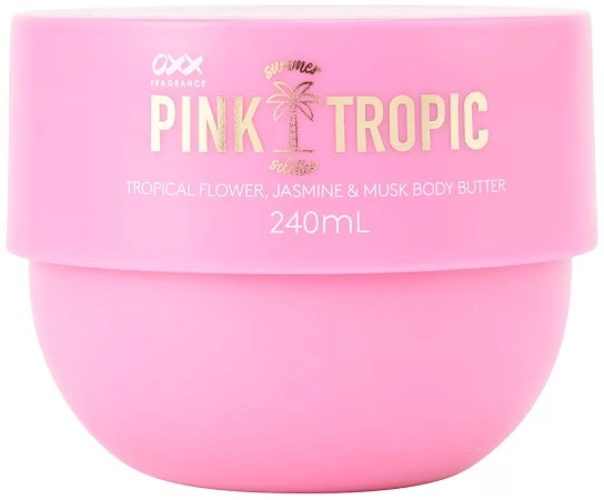 OXX Fragrance Pink Tropic Summer Solstice Body Butter 240ml - Tropical Flower, Jasmine and Musk