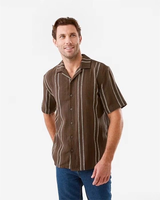 Short Sleeve Textured Shirt